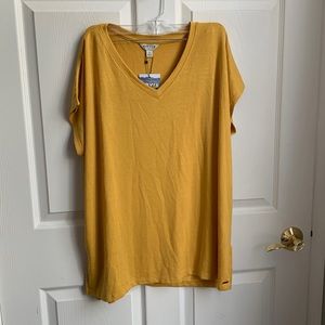 Orvis tunic knit top. Mustard color. NWT. Size L